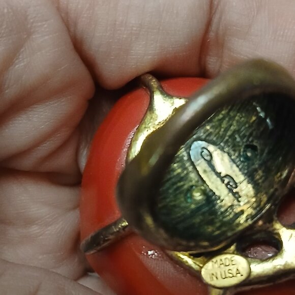 Oscar de la Renta Red Rose Enamel Ring - Picture 5 of 7